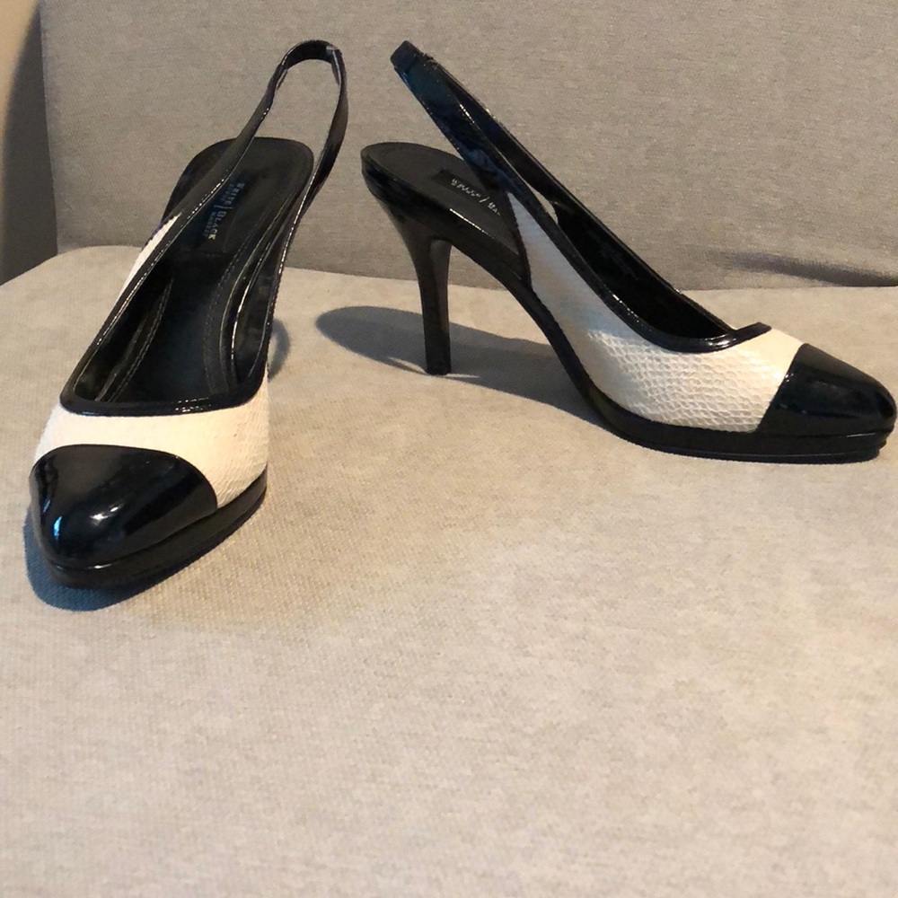 White House Black Market platform sling backs!